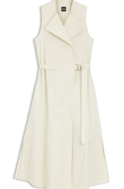 Wickelkleid aus Stretch-Baumwolle mit verstellbarem Gürtel