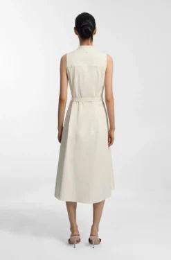 Wickelkleid aus Stretch-Baumwolle mit verstellbarem Gürtel