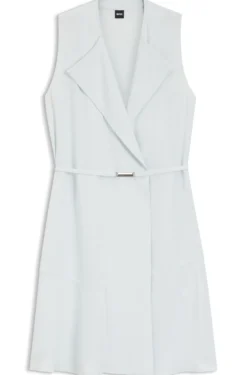 Wickelkleid mit Gürtel aus softem Krepp