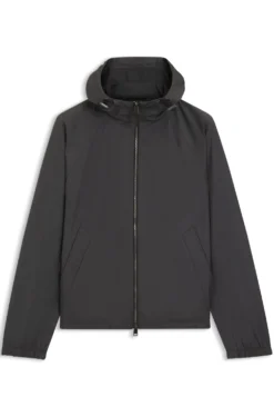 Windbreaker aus Schurwolle mit Kapuze