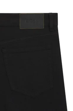 Year of the Horse Tapered-Fit Jeans aus schwarzem Denim mit gelasertem Muster