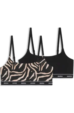 Zweierpack Bralettes aus Stretch-Baumwolle