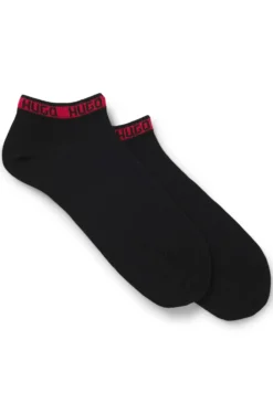 Zweierpack knöchellange Socken mit Logos