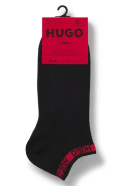 Zweierpack knöchellange Socken mit Logos