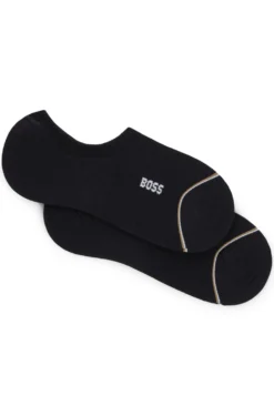 Zweierpack knöchellange Socken mit Branding