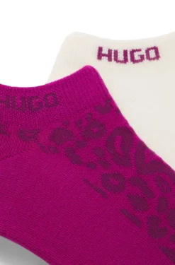 Zweierpack knöchellange Socken aus Baumwoll-Mix