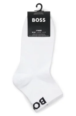 Zweierpack kurze Socken mit Kontrast-Logos