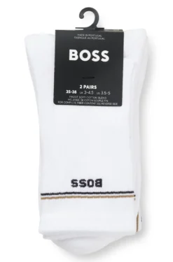 Zweierpack kurze Socken mit Logo-Details