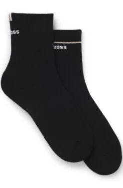 Zweierpack kurze Socken mit Logo-Details