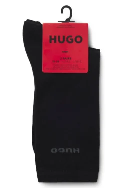 Zweierpack mittelhohe Socken aus Baumwoll-Mix mit Logos