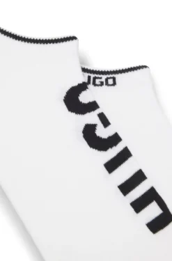 Zweierpack Sneakers-Socken aus Baumwoll-Mix mit Logos