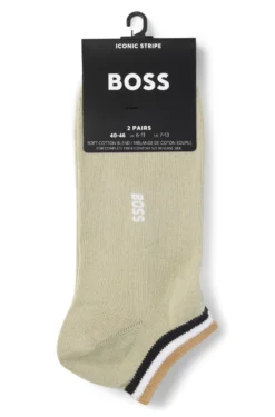 Zweierpack Sneakers-Socken mit Signature-Streifen an den Bündchen