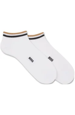 Zweierpack Sneakers-Socken mit Signature-Streifen an den Bündchen