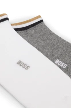 Zweierpack Sneakers-Socken mit Signature-Streifen an den Bündchen