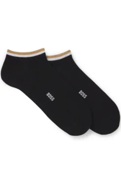 Zweierpack Sneakers-Socken mit Signature-Streifen an den Bündchen