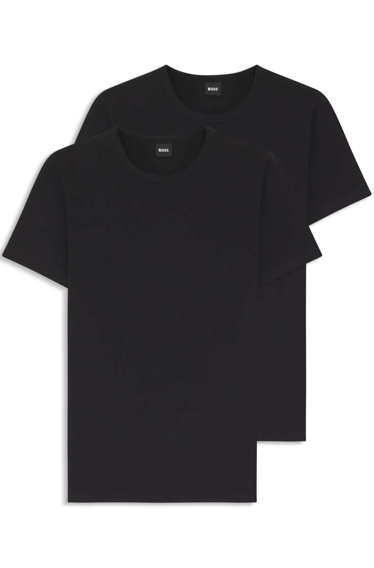 Zweierpack Unterwäsche-T-Shirts aus Stretch-Baumwolle