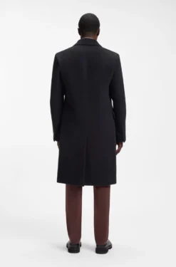 Zweireihiger Slim-Fit Mantel aus Alpaka-Mix