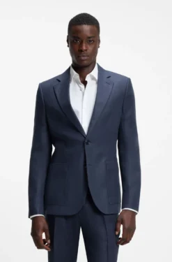 Zweiteiliger Extra Slim-Fit Anzug aus Leinen-Twill