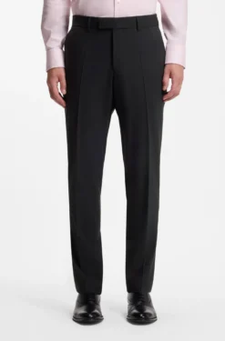Zweiteiliger Regular-Fit Anzug aus Stretch-Wolle