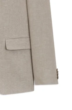 Zweiteiliger Slim-Fit Anzug aus Baumwolle und Leinen