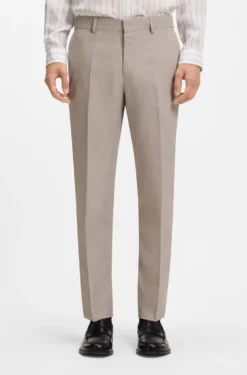 Zweiteiliger Slim-Fit Anzug aus Baumwolle und Leinen