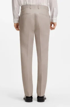 Zweiteiliger Slim-Fit Anzug aus Baumwolle und Leinen