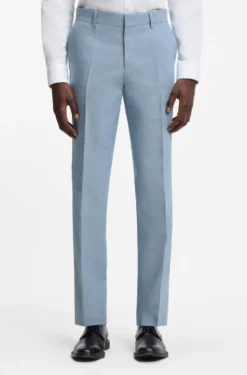 Zweiteiliger Slim-Fit Anzug aus Baumwolle und Leinen