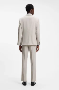 Zweiteiliger Slim-Fit Anzug aus waschbarem Stretch-Gewebe