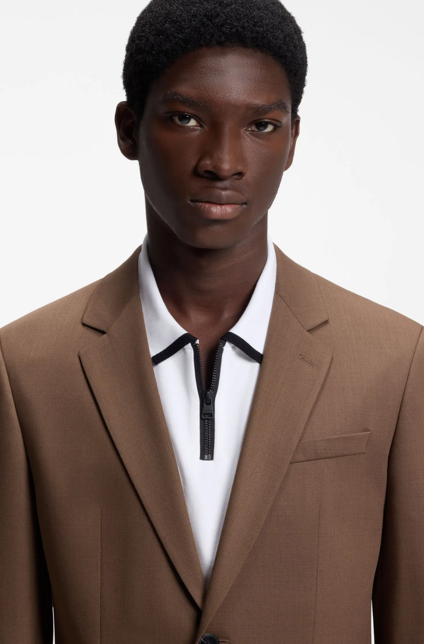 Zweiteiliger Slim-Fit Anzug aus Performance-Stretch-Twill